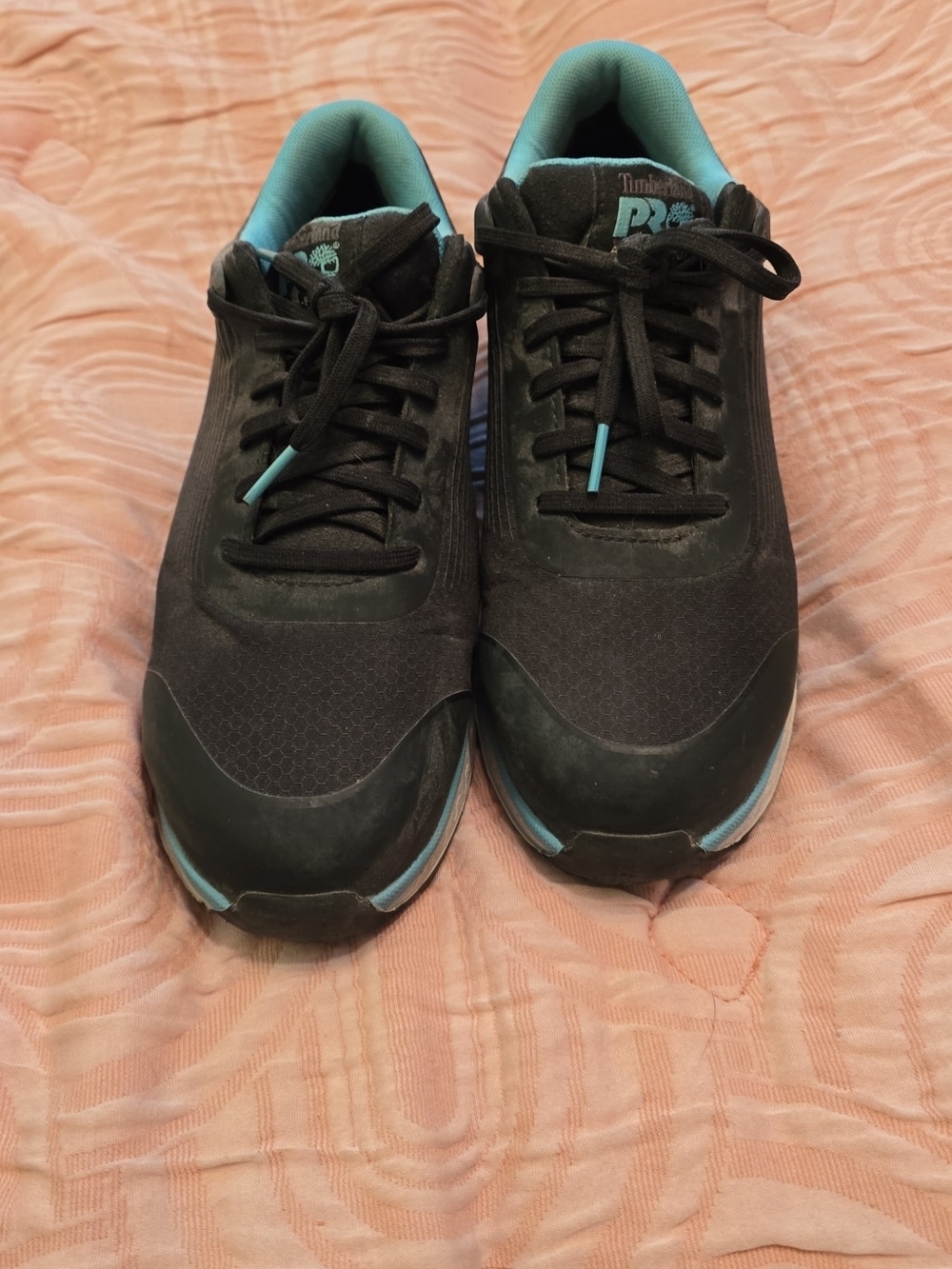 Timberland PRO Women’s Black Sneakers with Teal Accents & Composite Toe